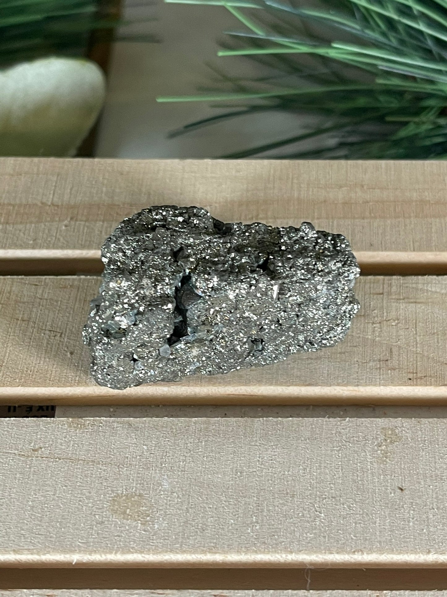 Golden Pyrite Crystal Chunk Stone Iron Nugget - AKA Fool's Gold from Peru - 42g