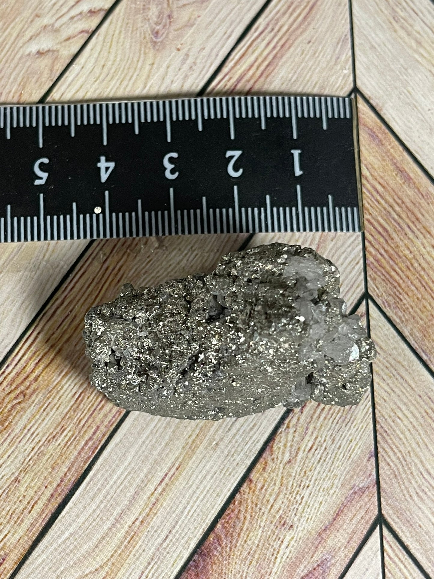 Golden Pyrite Crystal Chunk Stone Iron Nugget - AKA Fool's Gold from Peru - 42g