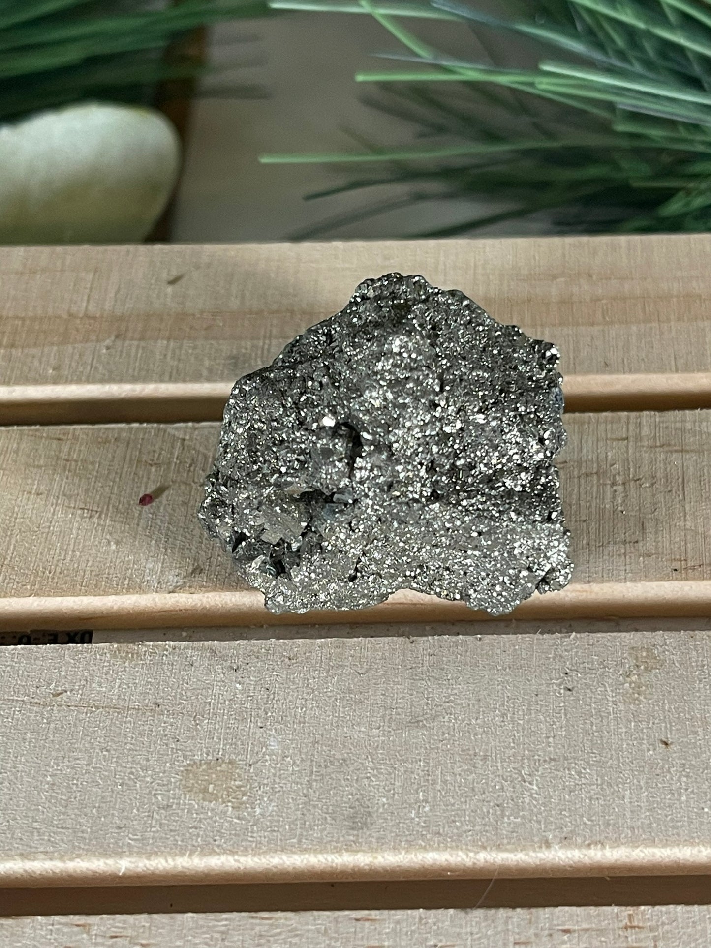 Golden Pyrite Crystal Chunk Stone Iron Nugget - AKA Fool's Gold from Peru - 43g