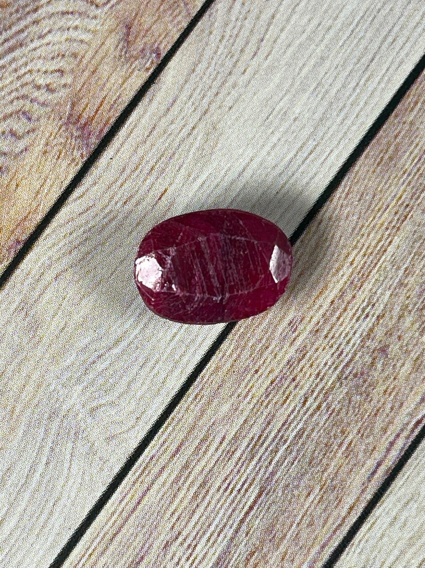 Faceted Red Ruby - Natural Treated Loose Gemstone - Oval Cut - 9.20Ct