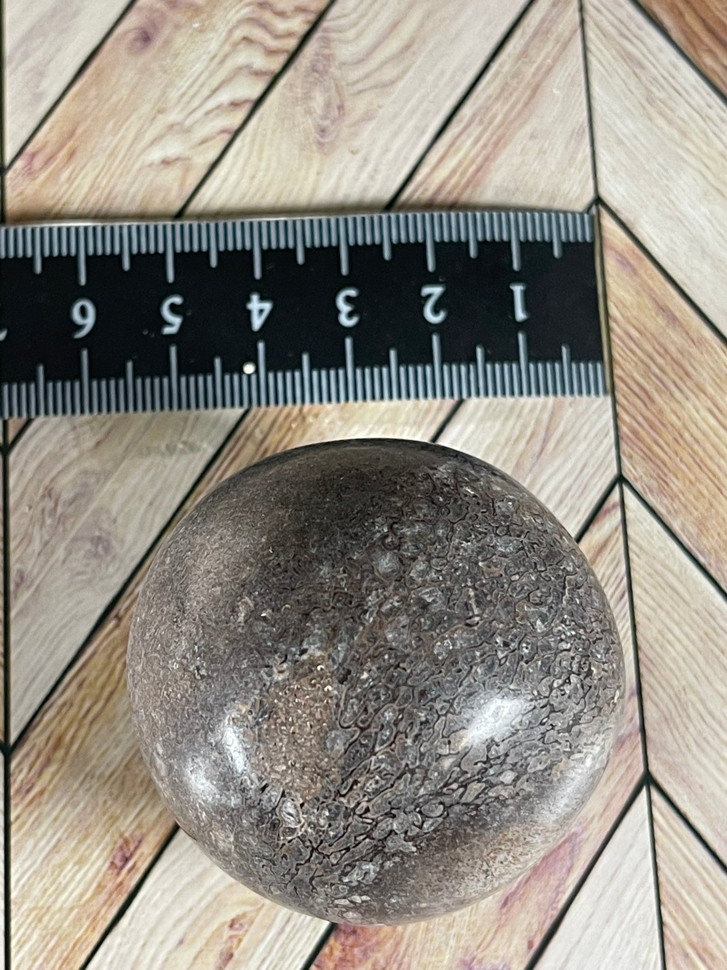 Dinosaur Bone Fossil Original Madagascar Rock Stone Polished Ball - 145g