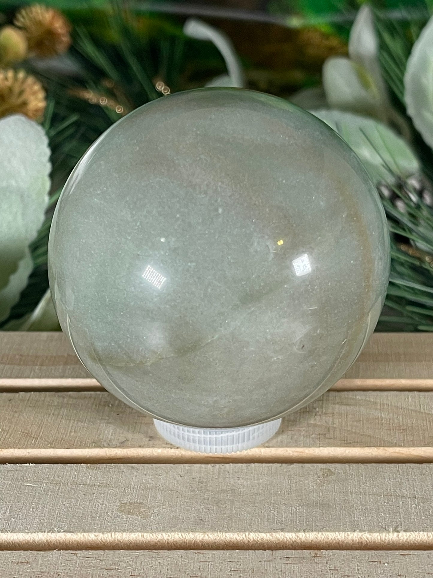 Crystal Ball - Green Aventurine Rare Unique Sphere Natural Stone - 415g