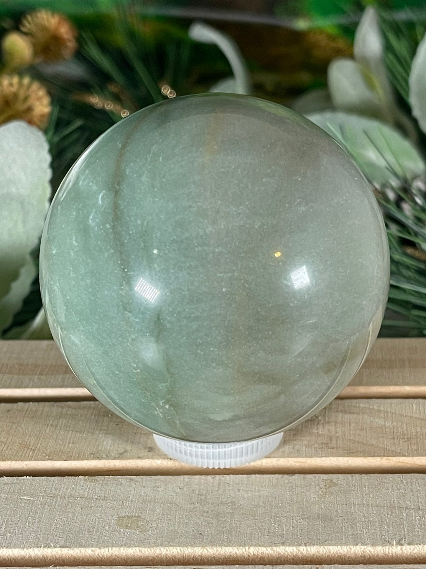 Crystal Ball - Green Aventurine Rare Unique Sphere Natural Stone - 415g