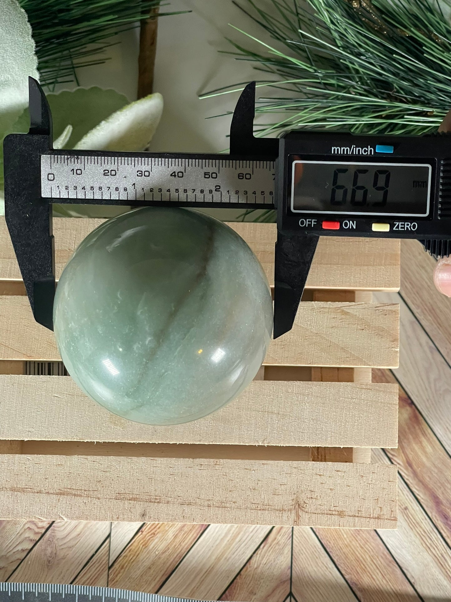 Crystal Ball - Green Aventurine Rare Unique Sphere Natural Stone - 415g