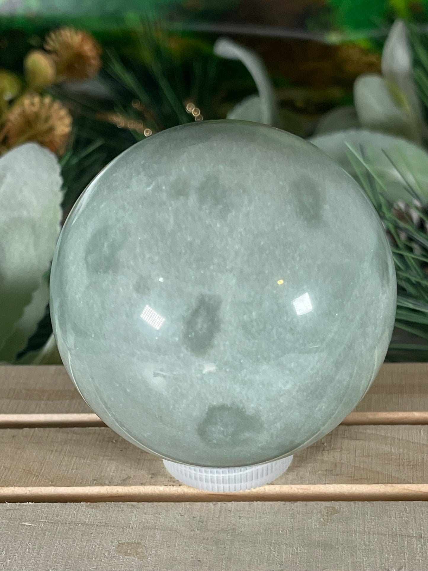 Crystal Ball - Green Aventurine Rare Unique Sphere Natural Stone - 397g