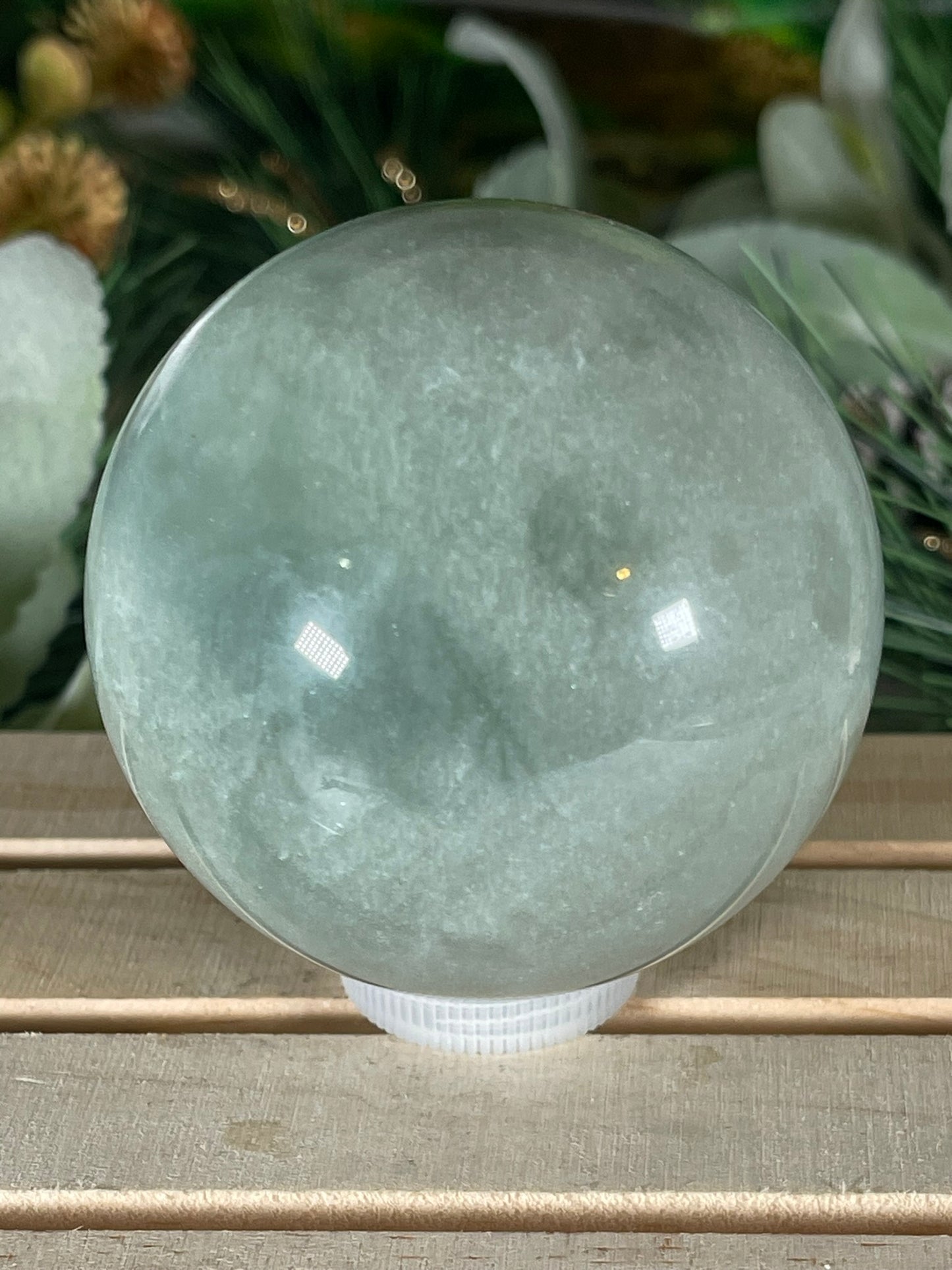 Crystal Ball - Green Aventurine Rare Unique Sphere Natural Stone - 397g