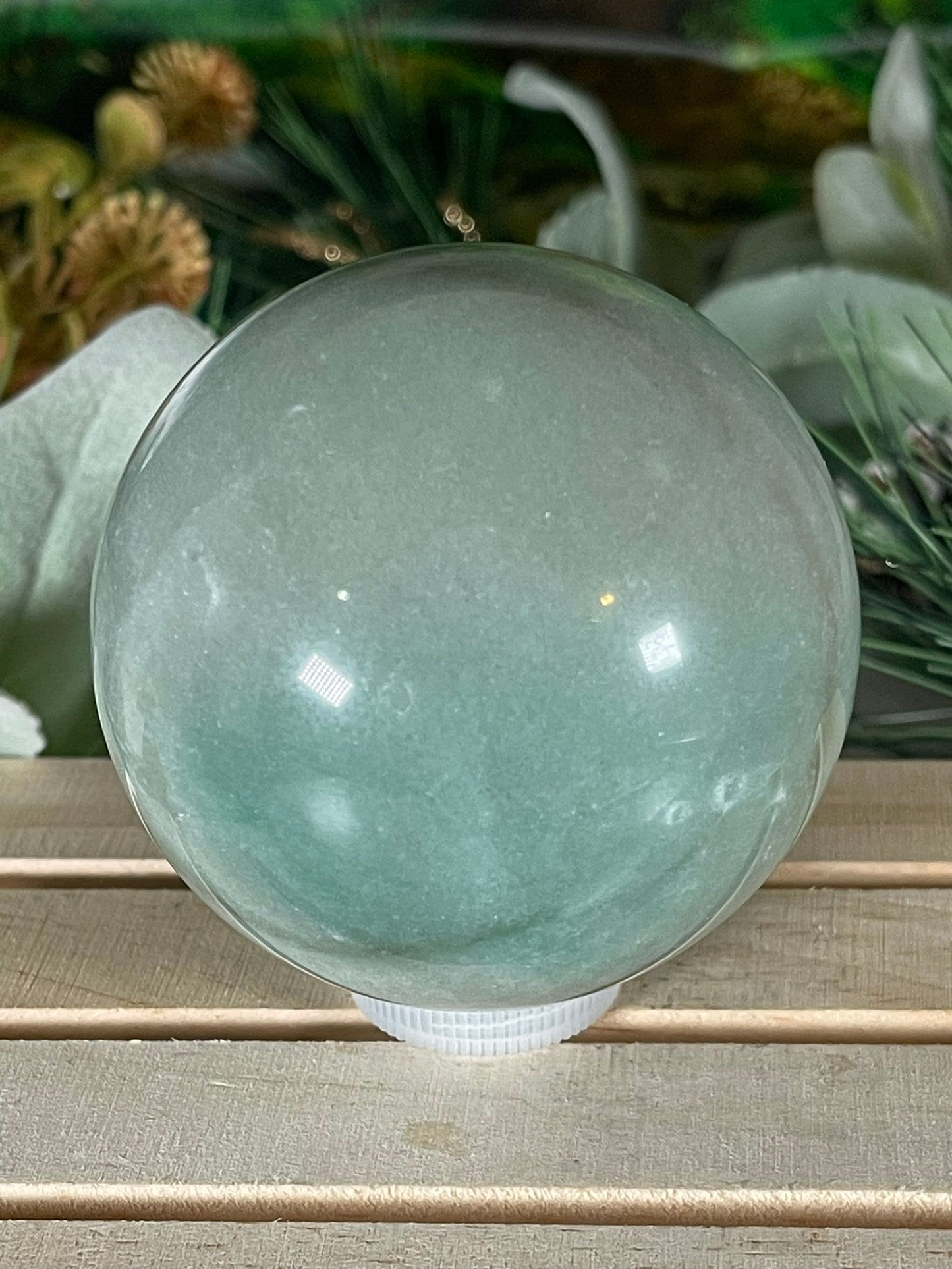 Crystal Ball - Green Aventurine Rare Unique Sphere Natural Stone - 471g