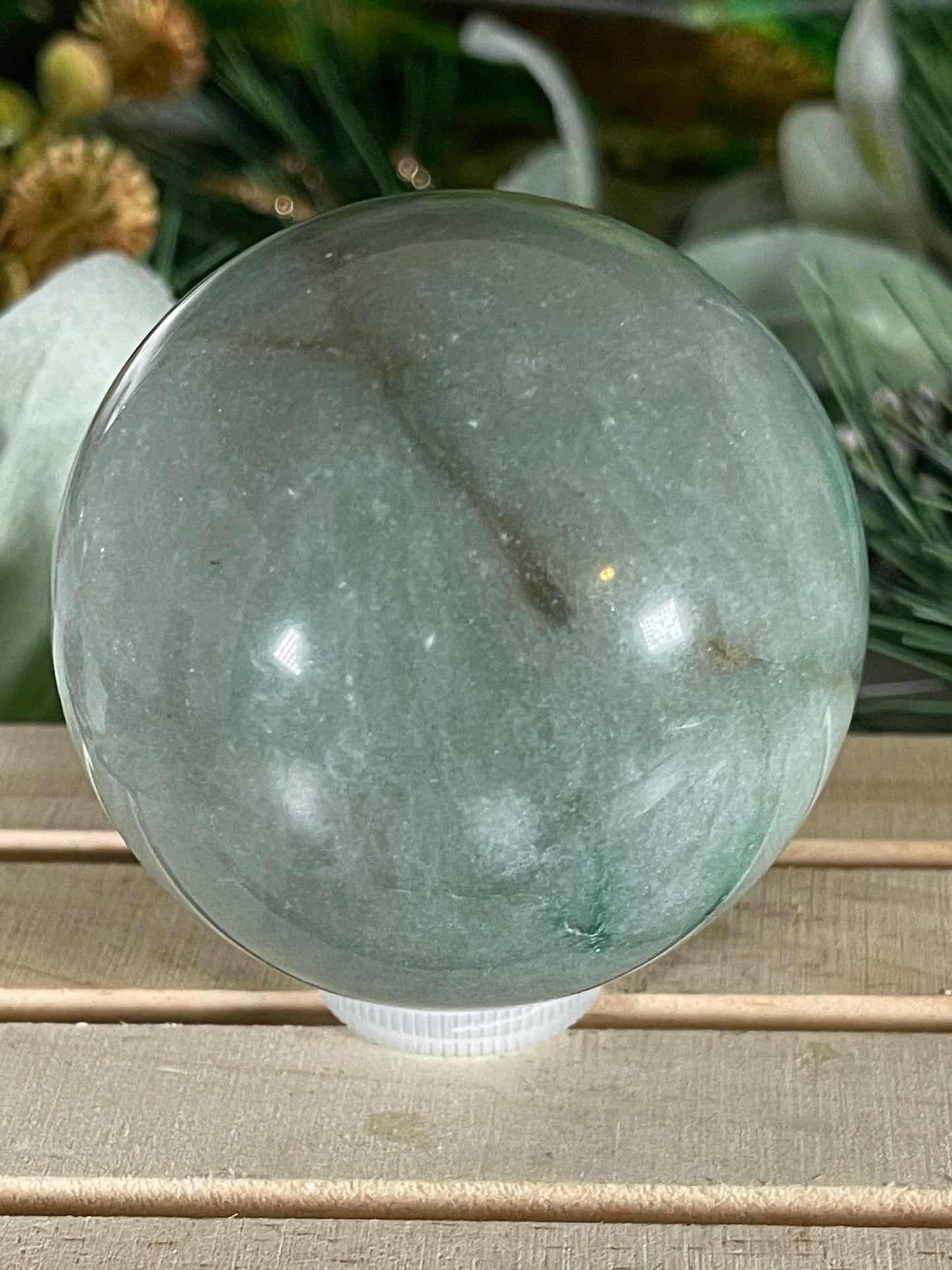 Crystal Ball - Green Aventurine Rare Unique Sphere Natural Stone - 471g