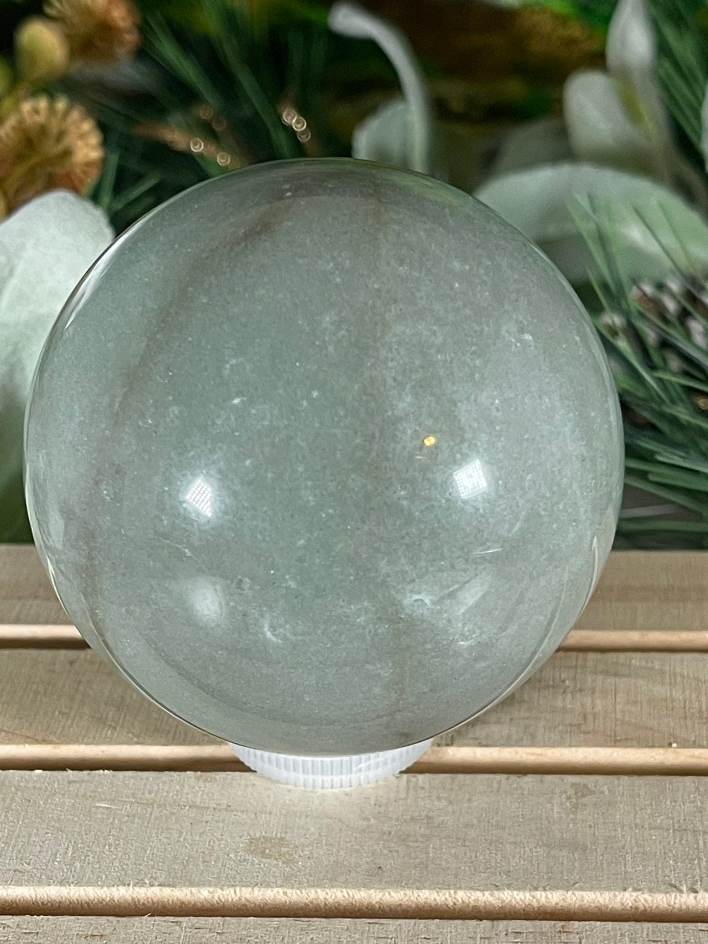 Crystal Ball - Green Aventurine Rare Unique Sphere Natural Stone - 471g