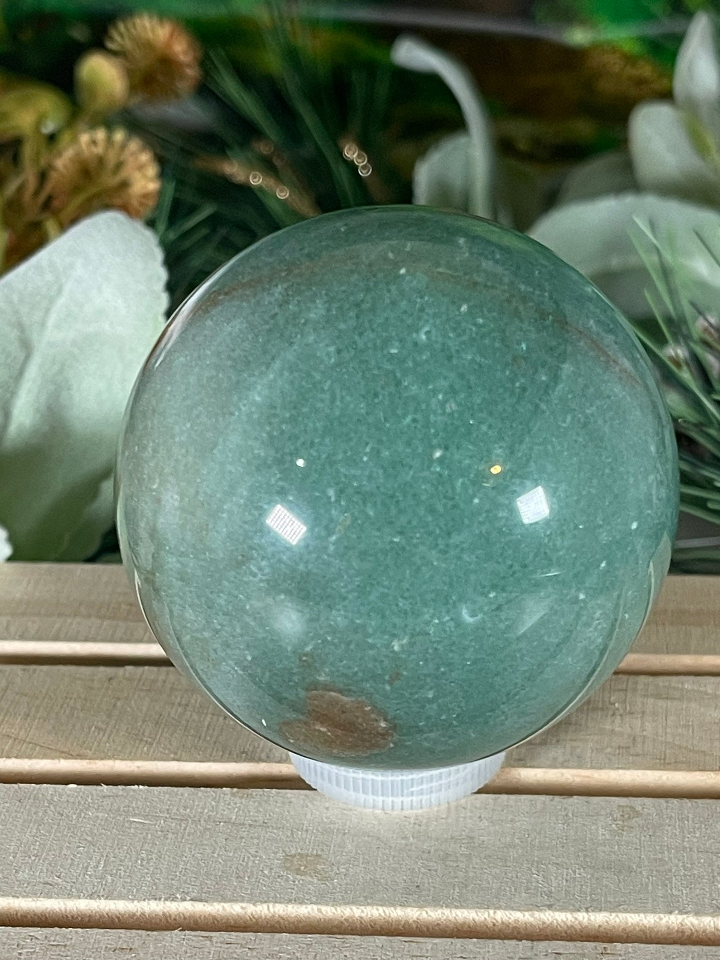 Crystal Ball - Green Aventurine Rare Unique Sphere Natural Stone - 375g