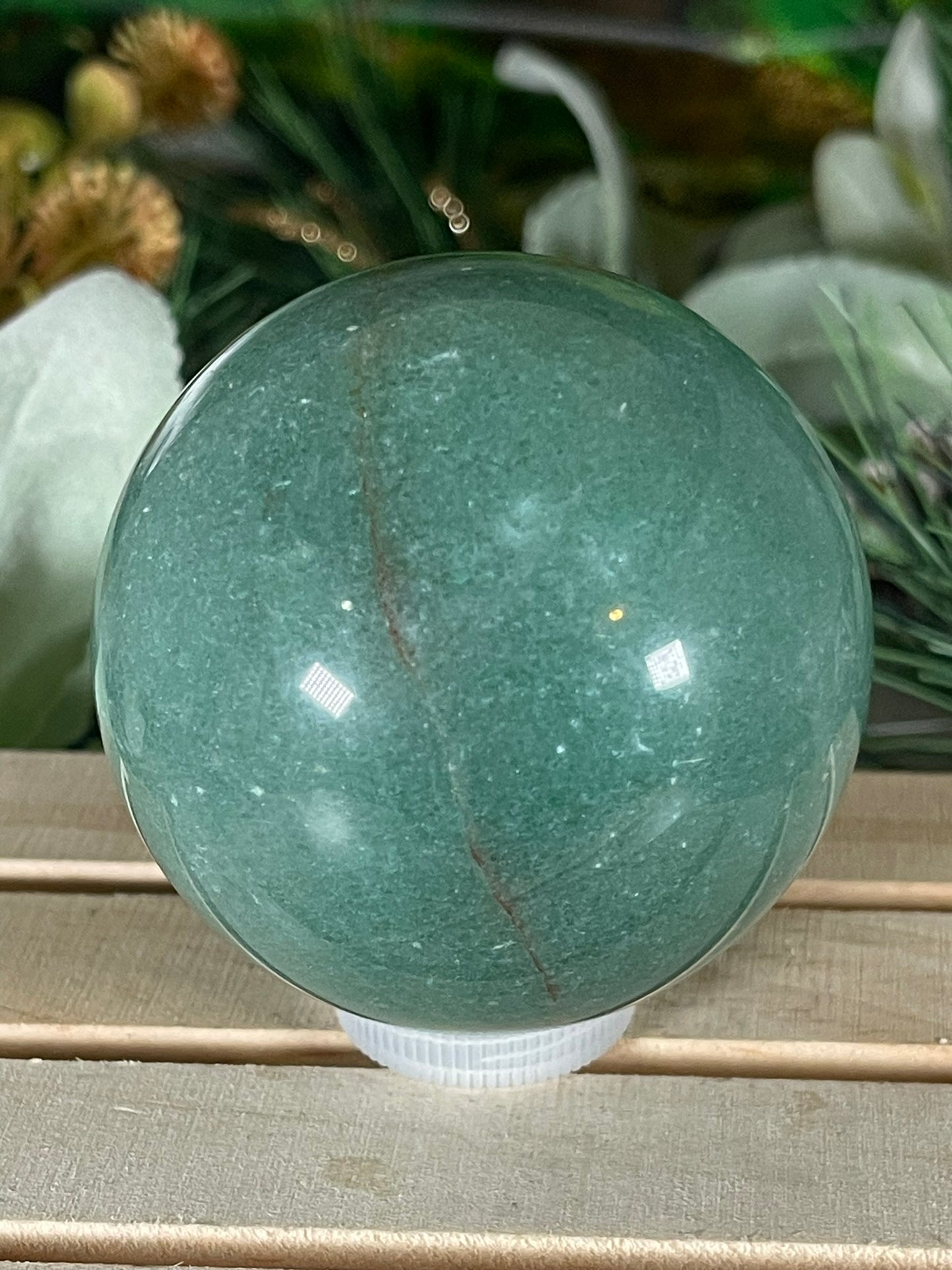 Crystal Ball - Green Aventurine Rare Unique Sphere Natural Stone - 375g