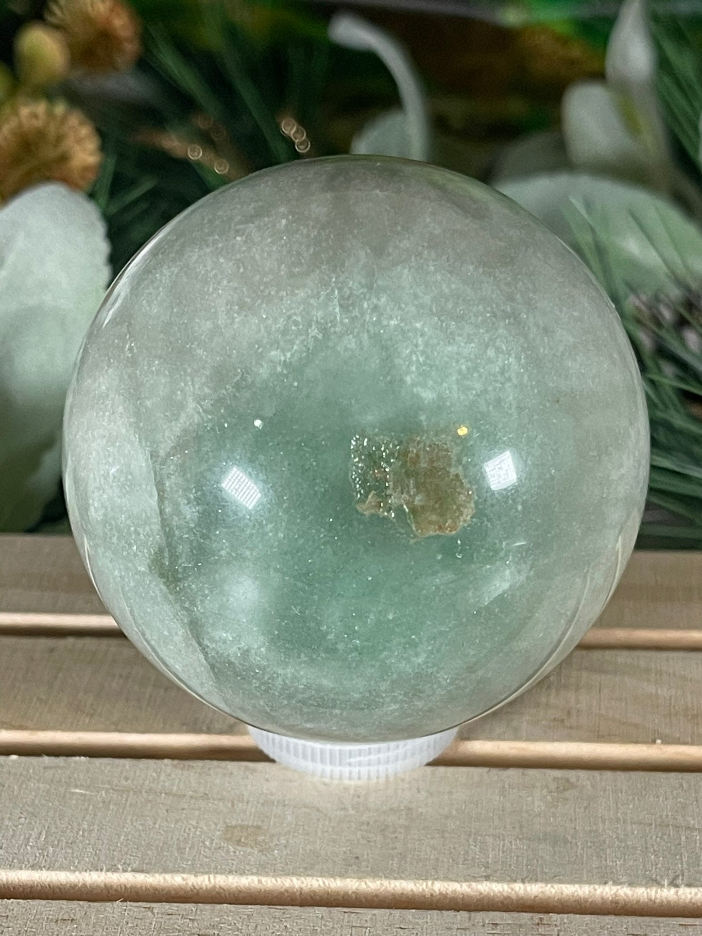 Crystal Ball - Green Aventurine Rare Unique Sphere Natural Stone - 429g