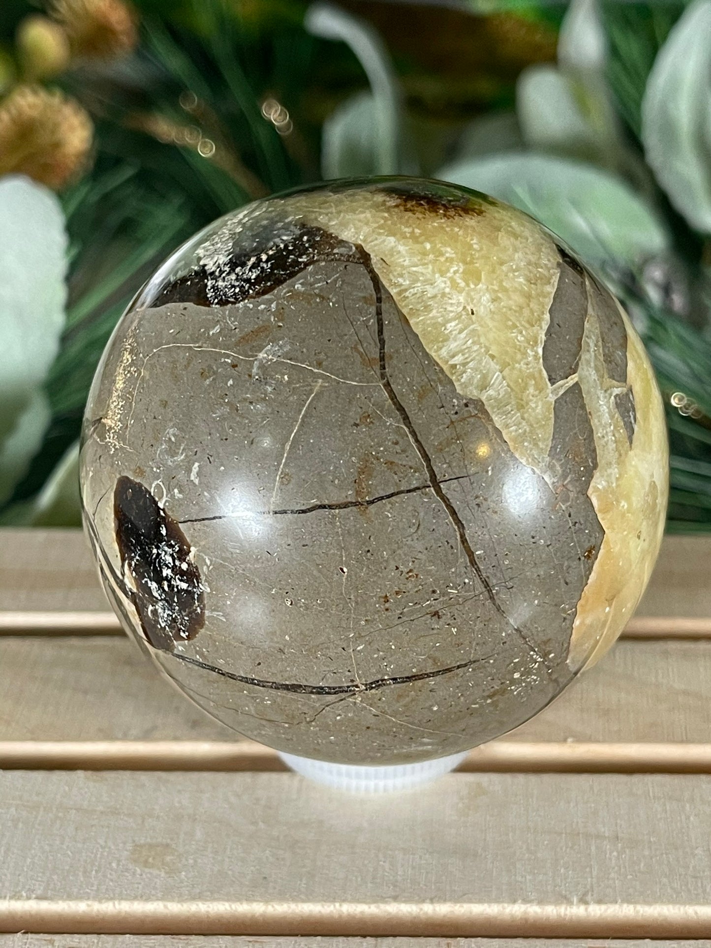 Crystal Ball - Dragon Septarian Rare Unique Sphere Natural Stone Geod Quartz Jasper - 415g