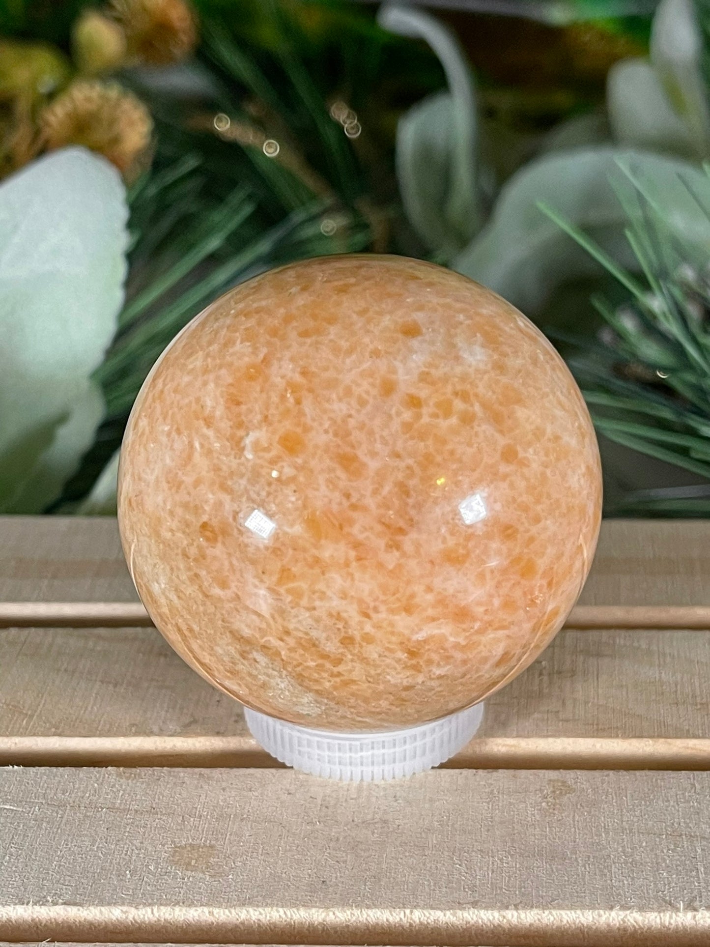 Crystal Ball - Sunstone Rare Unique Sphere Natural Stone Geode Quartz Jasper - 183g