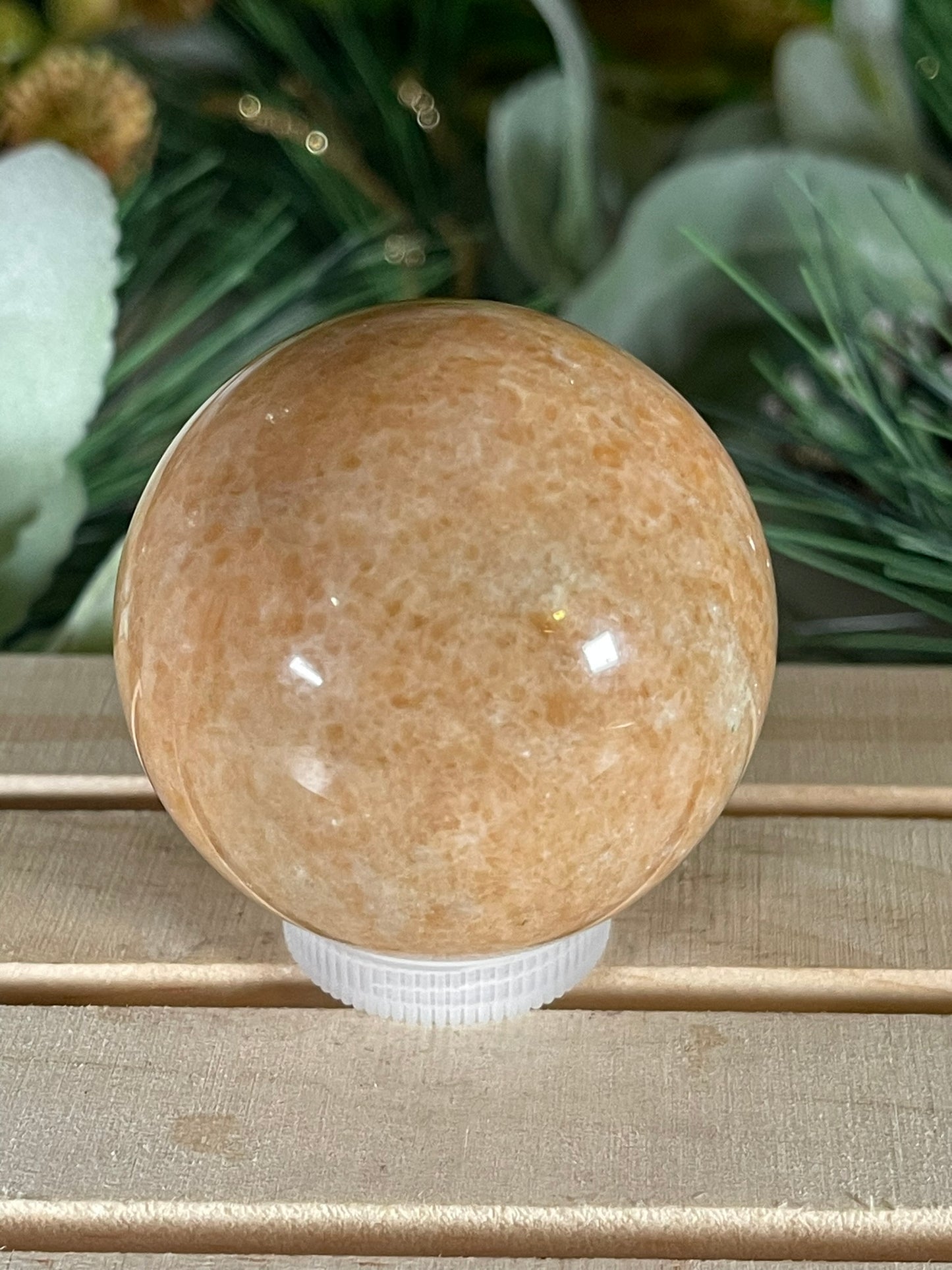 Crystal Ball - Sunstone Rare Unique Sphere Natural Stone Geode Quartz Jasper - 183g