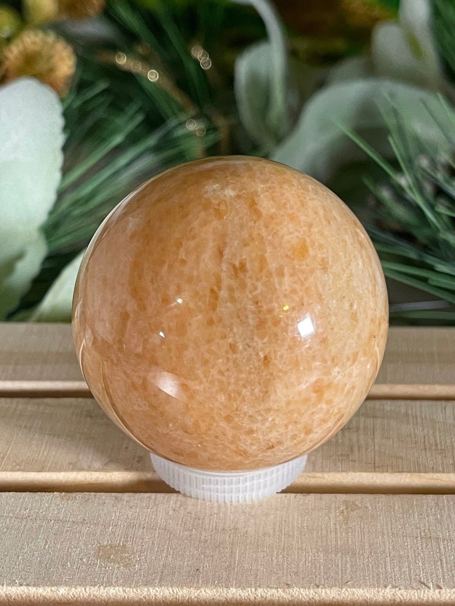 Crystal Ball - Sunstone Rare Unique Sphere Natural Stone Geode Quartz Jasper - 183g