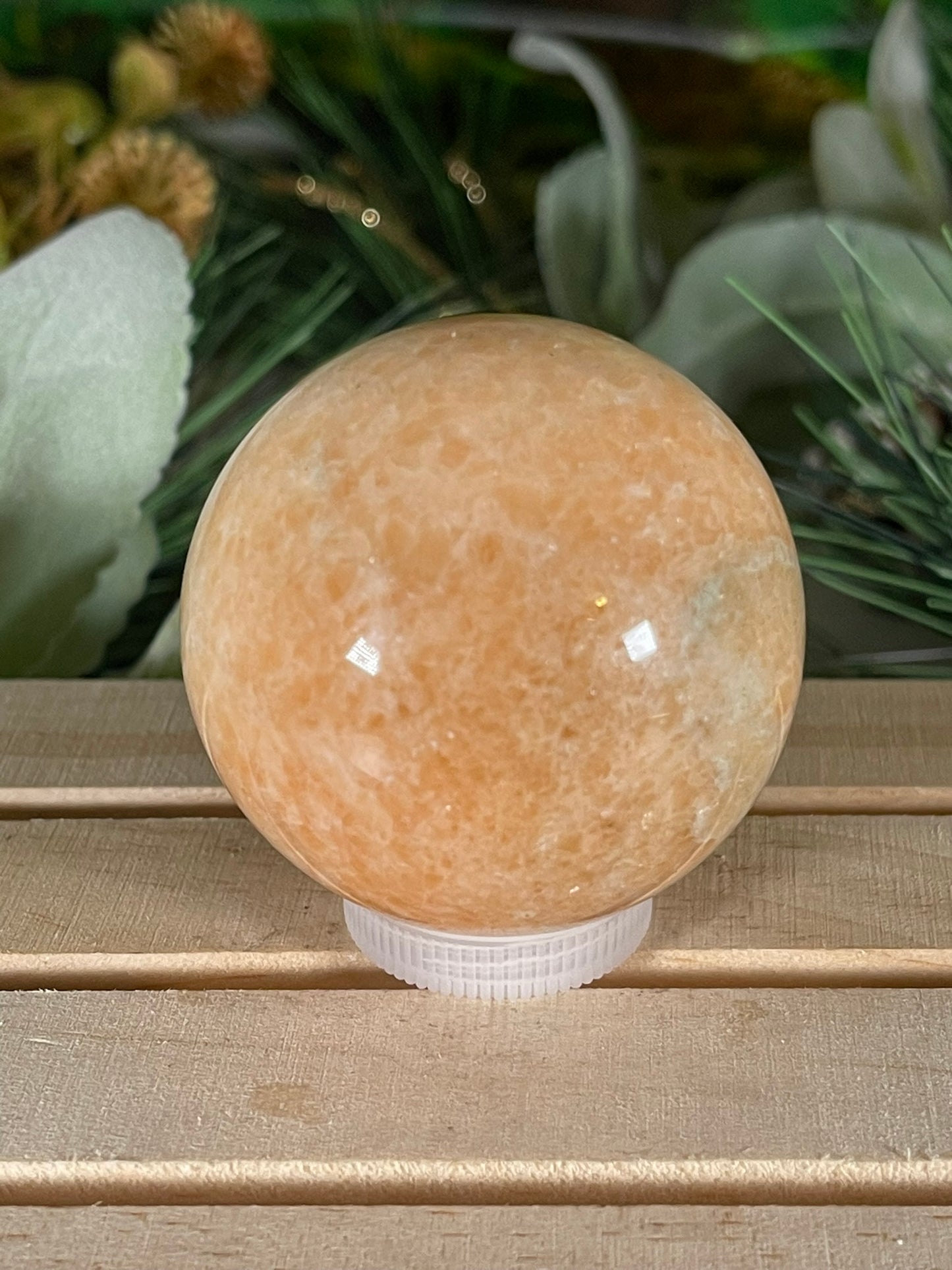 Crystal Ball - Sunstone Rare Unique Sphere Natural Stone Geode Quartz Jasper - 190g