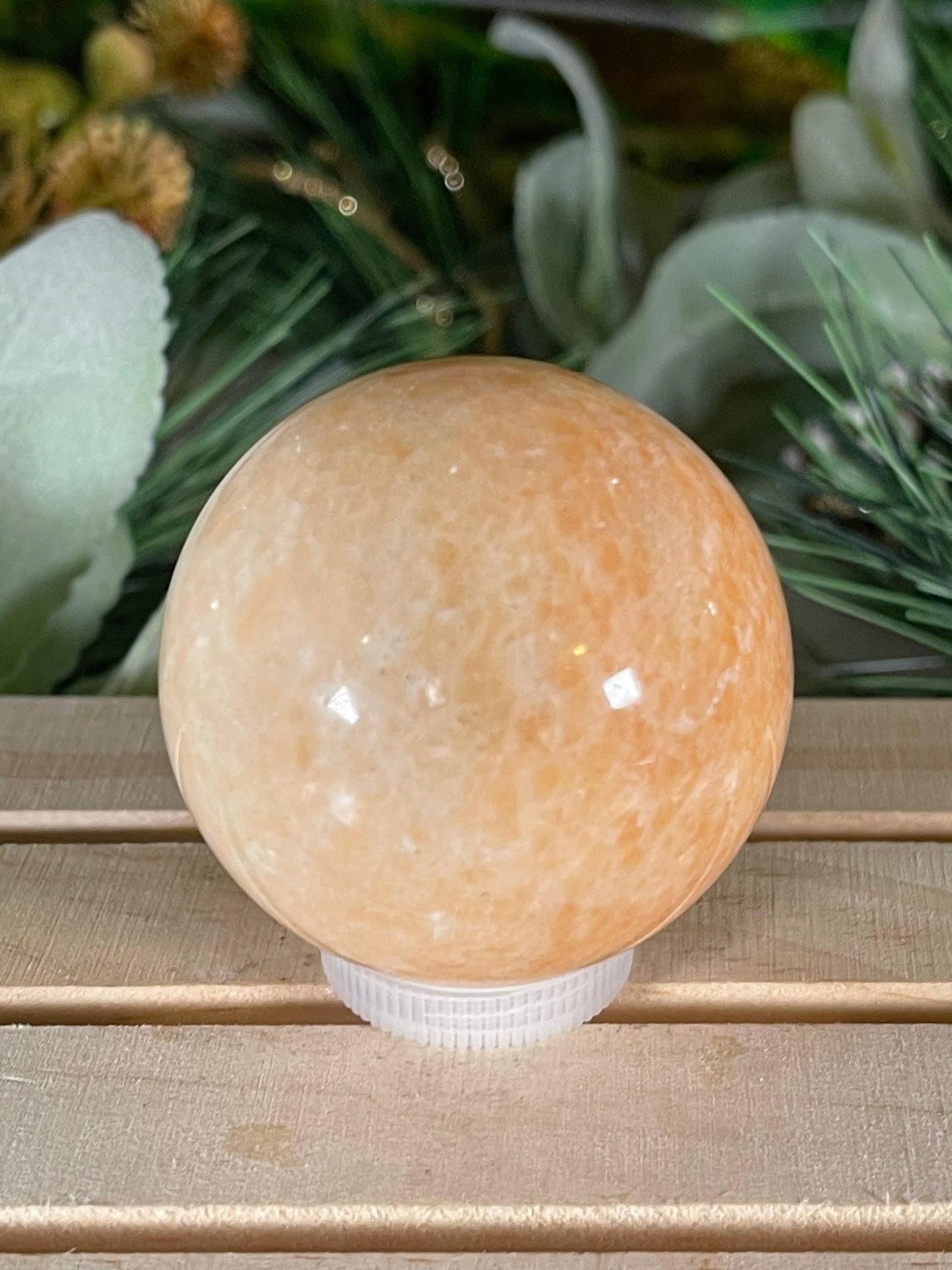 Crystal Ball - Sunstone Rare Unique Sphere Natural Stone Geode Quartz Jasper - 190g