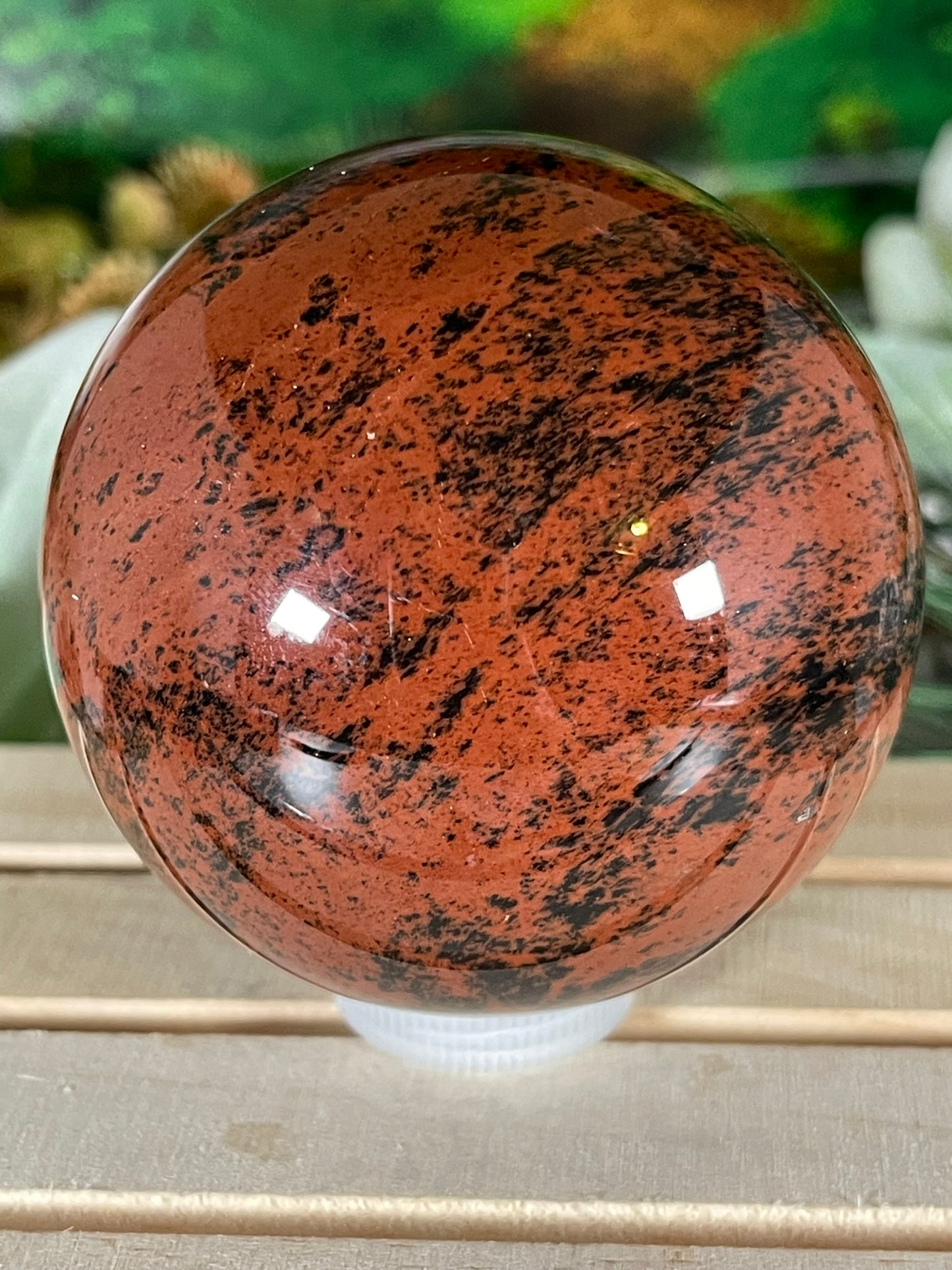 Crystal Ball - Mahogany Obsidian Rare Unique Sphere Natural Stone Geode Quartz - 455g