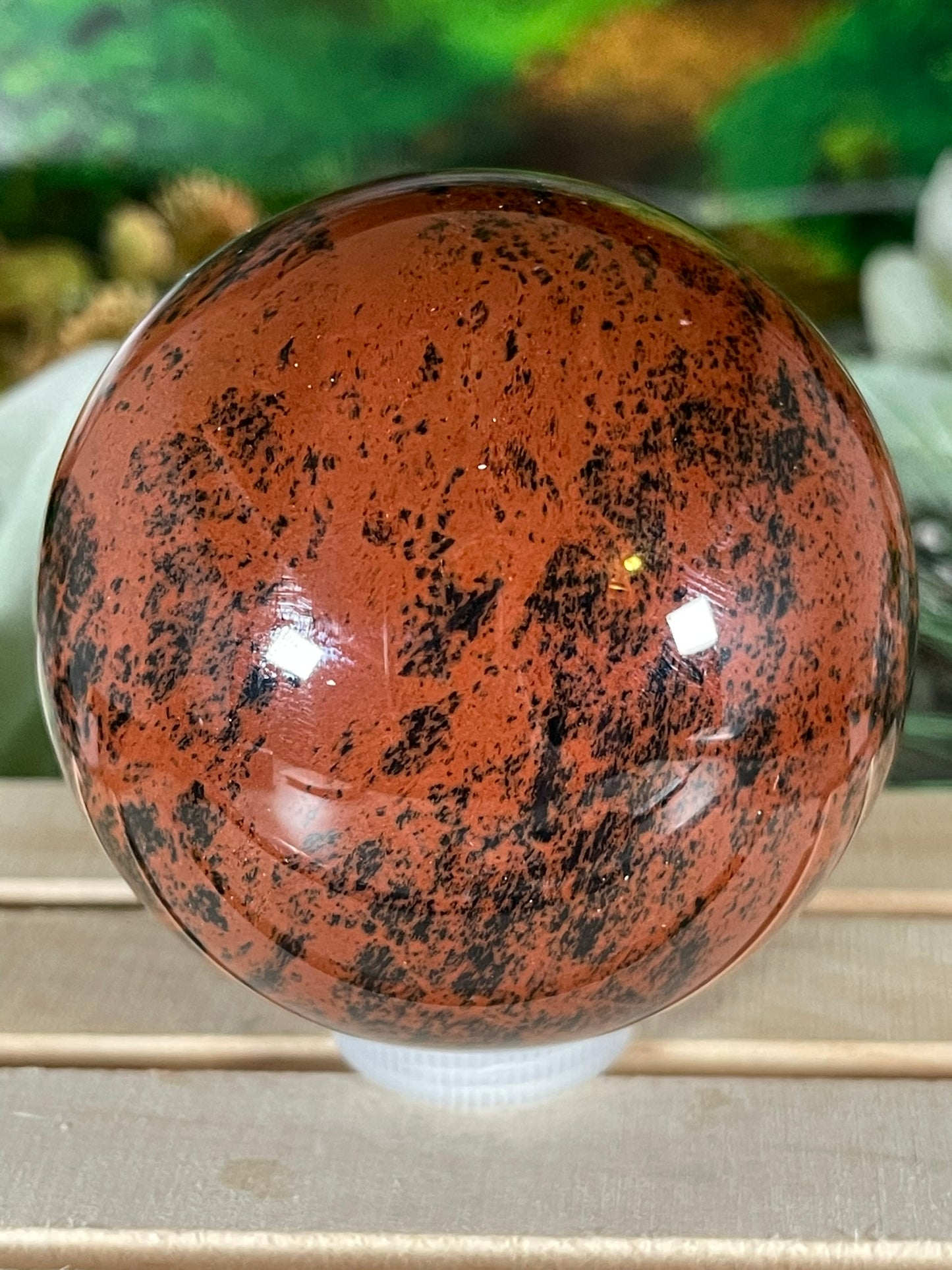 Crystal Ball - Mahogany Obsidian Rare Unique Sphere Natural Stone Geode Quartz - 455g