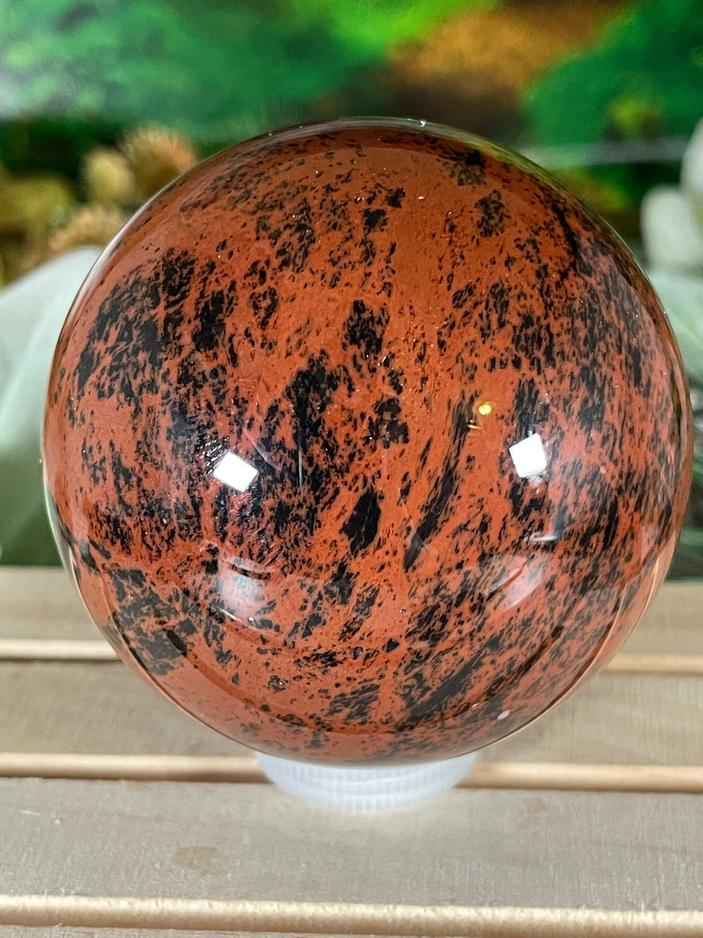 Crystal Ball - Mahogany Obsidian Rare Unique Sphere Natural Stone Geode Quartz - 455g