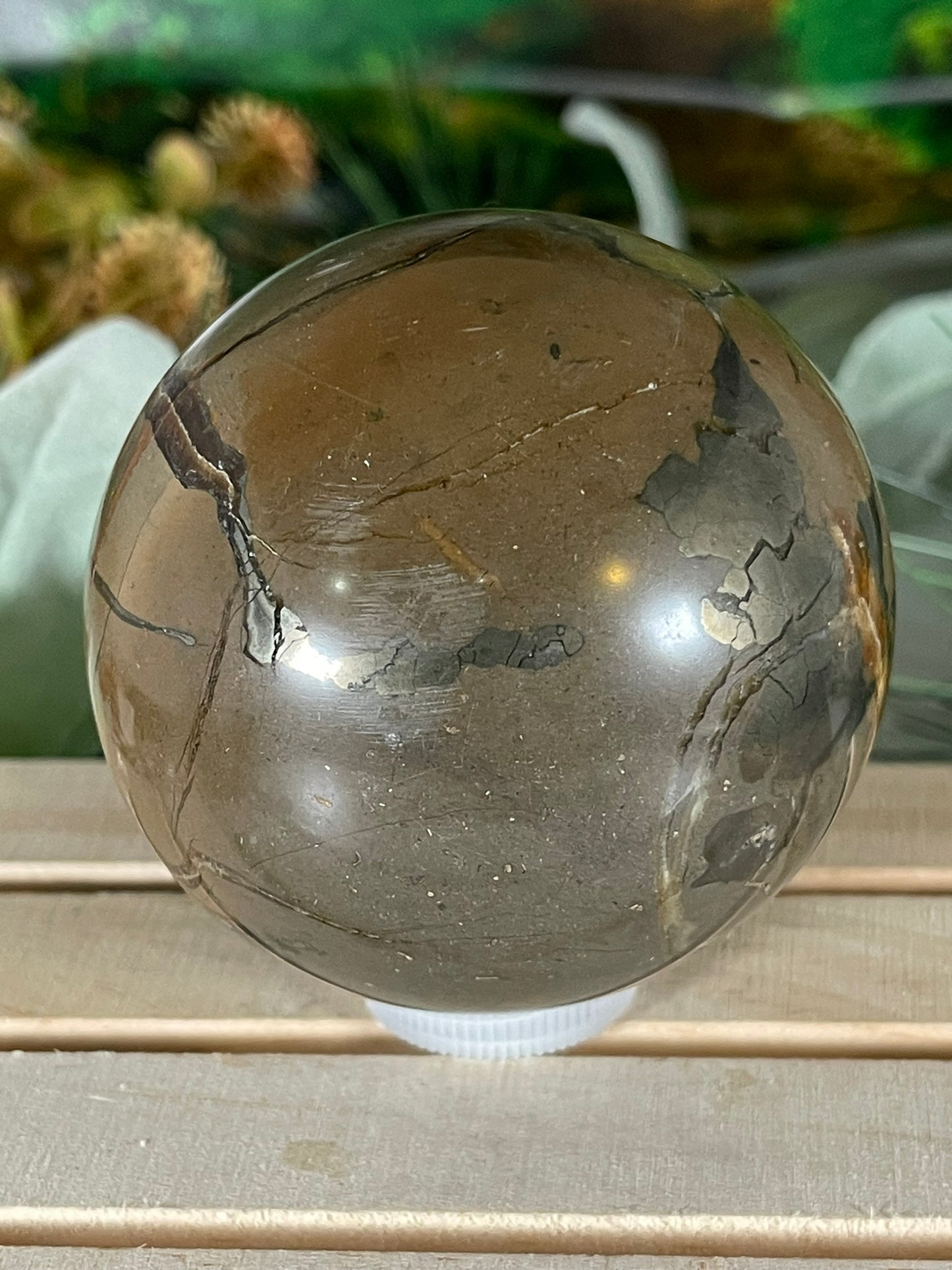 Crystal Ball - Dragon Septarian Rare Unique Sphere Natural Stone Geod Quartz Jasper - 575g