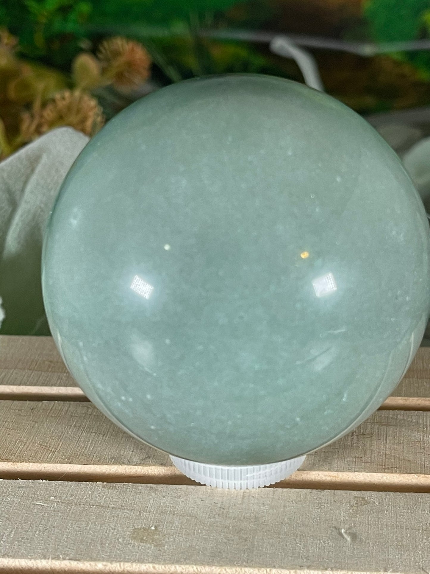 Crystal Ball - Green Aventurine Quartz Rare Unique Sphere Natural Stone - 455g