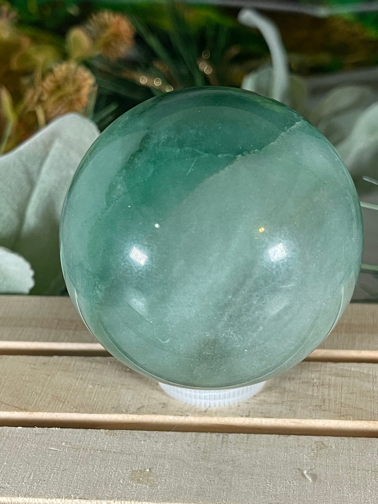 Crystal Ball - Green Aventurine Quartz Rare Unique Sphere Natural Stone - 415g