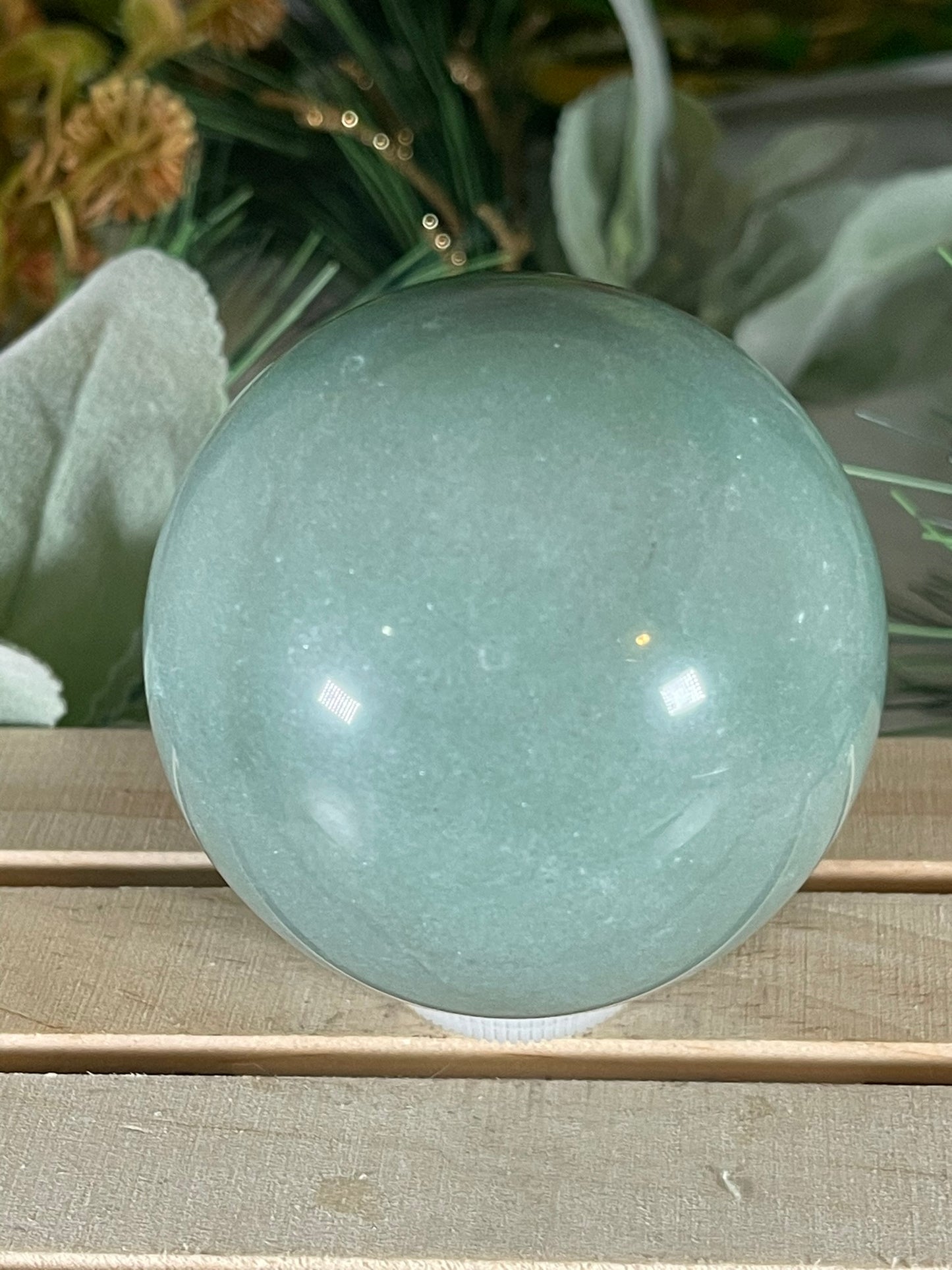 Crystal Ball - Green Aventurine Quartz Rare Unique Sphere Natural Stone - 429g