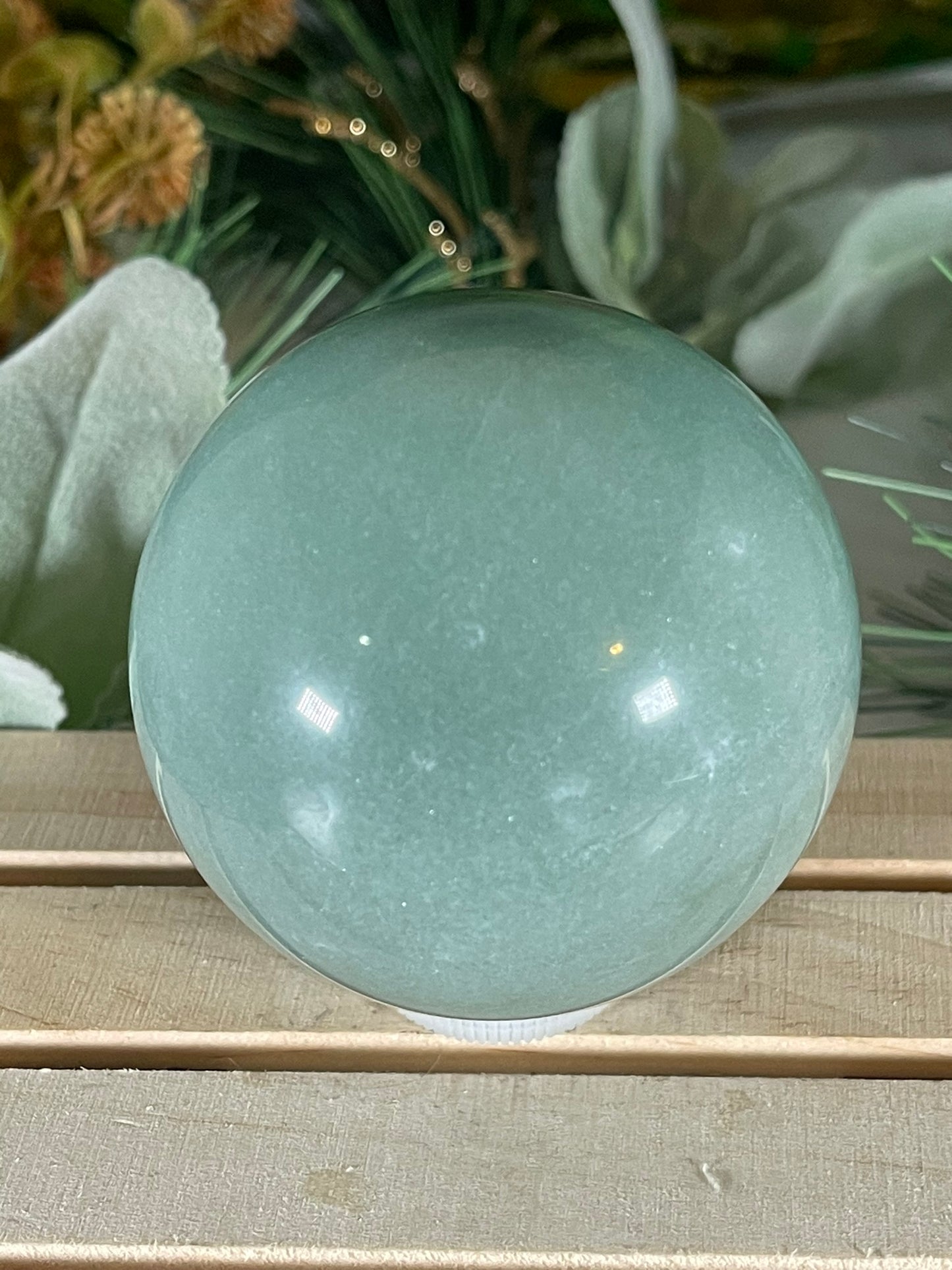 Crystal Ball - Green Aventurine Quartz Rare Unique Sphere Natural Stone - 429g