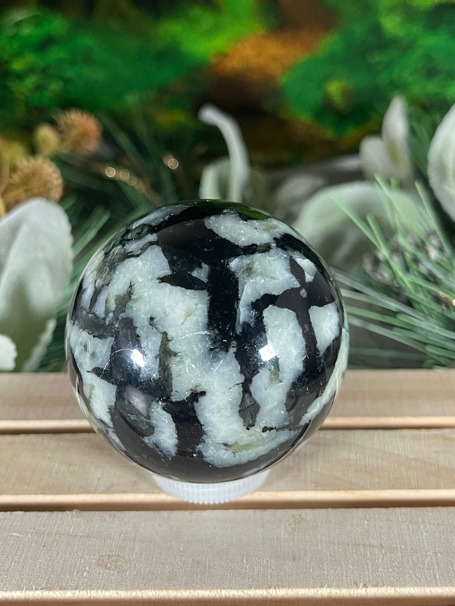 Crystal Ball -  Rainbow Moonstone Jasper Sphere Natural Stone - 280g