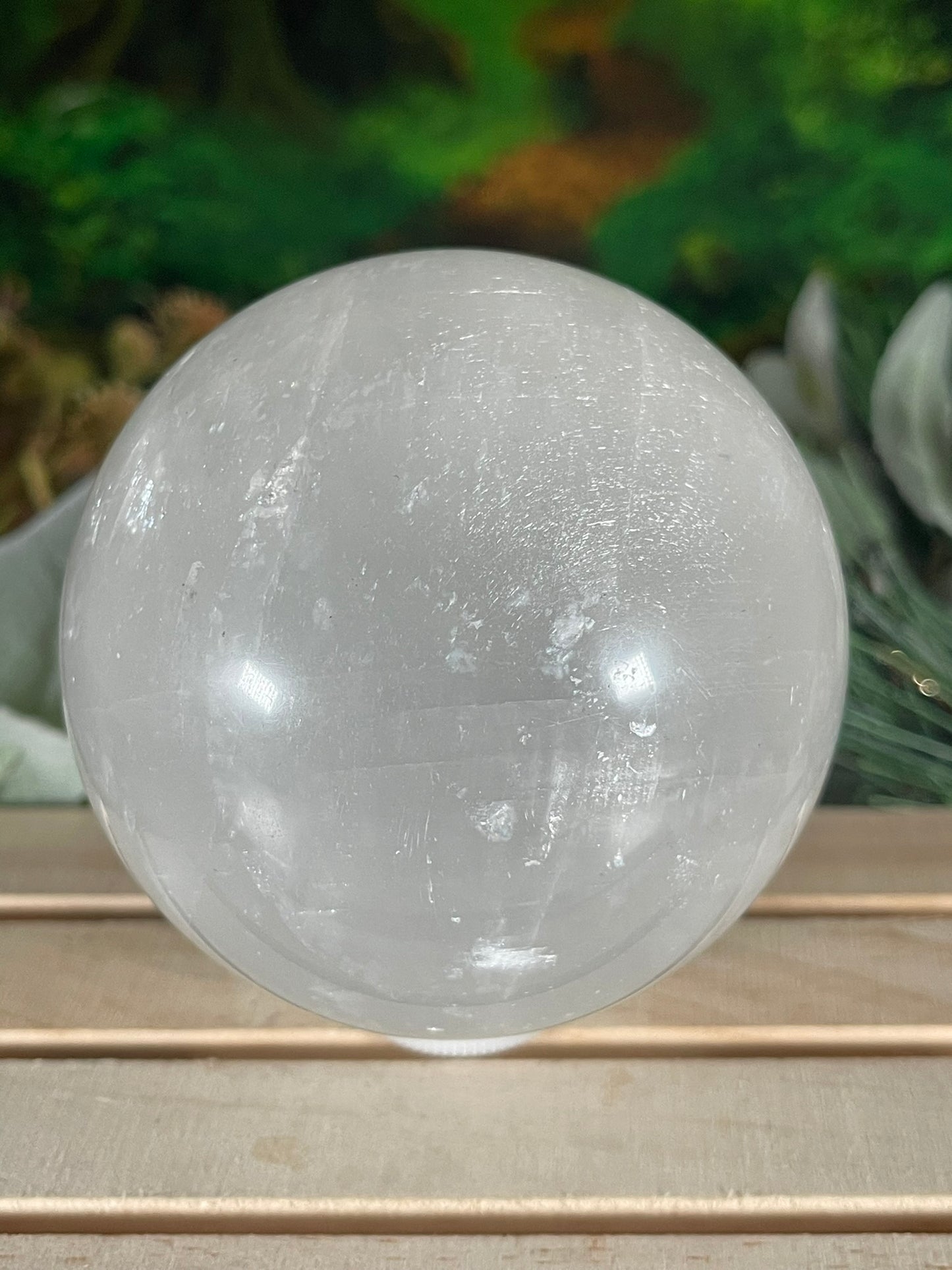 Crystal Ball - Ice Calcite Quartz Rare Unique Sphere Natural Stone - 872g