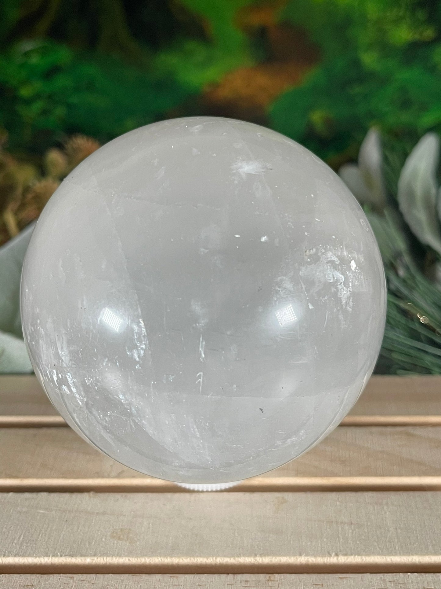 Crystal Ball - Ice Calcite Quartz Rare Unique Sphere Natural Stone - 872g