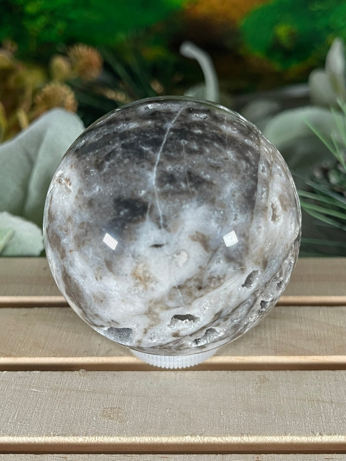 Crystal Ball - Sphalerite Quartz Rare Unique Sphere Natural Stone - 315g