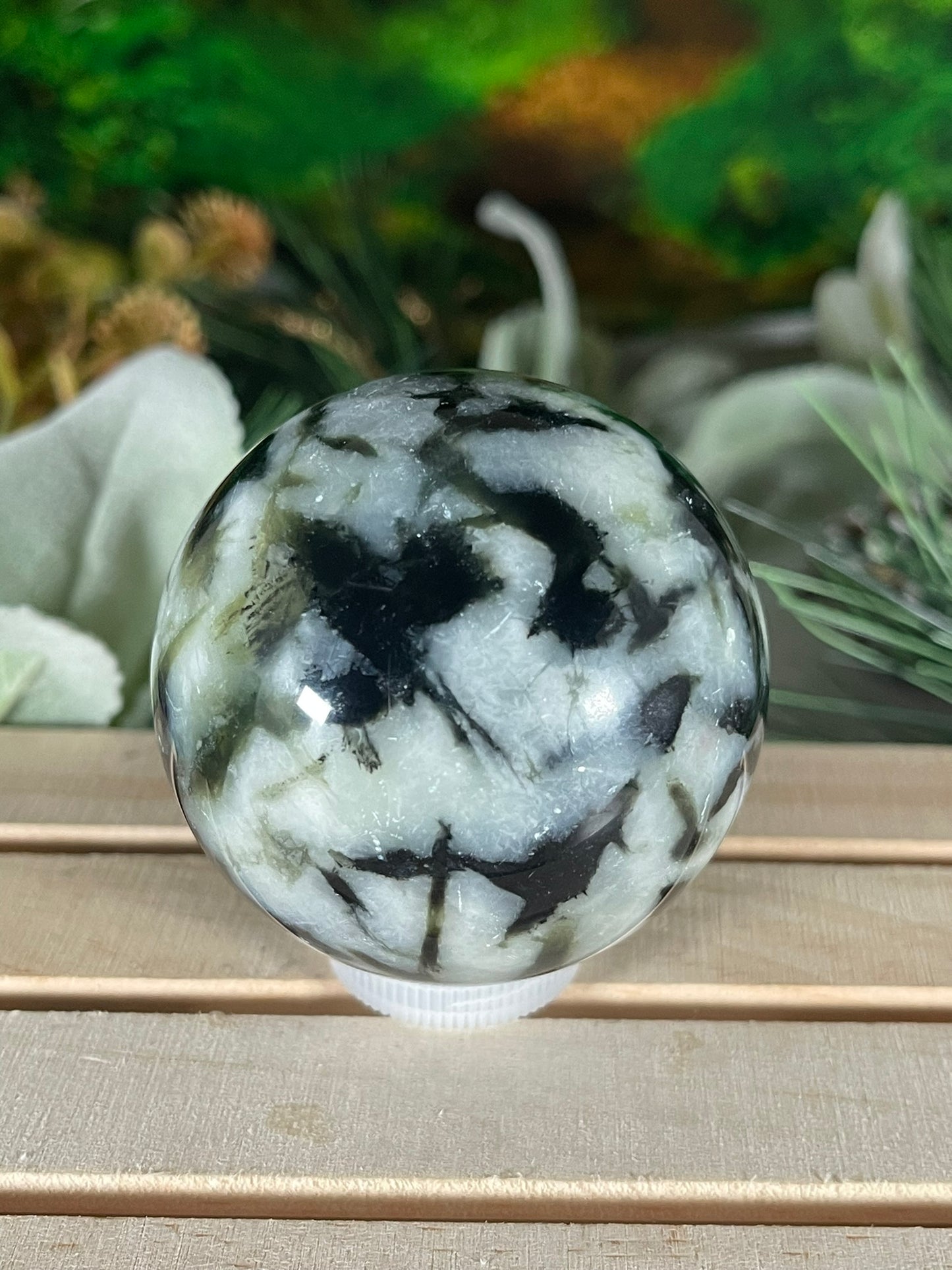 Crystal Ball -  Rainbow Moonstone Jasper Sphere Natural Stone - 287g