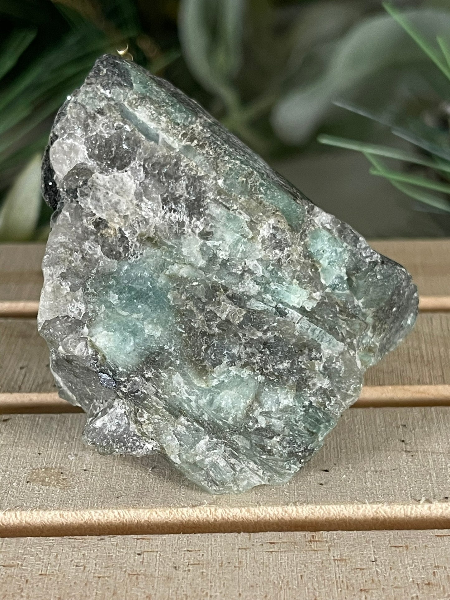 Rough Emerald - Natural Earth Mined Unique Crystal Specimen in Quartz Matrix - 109g