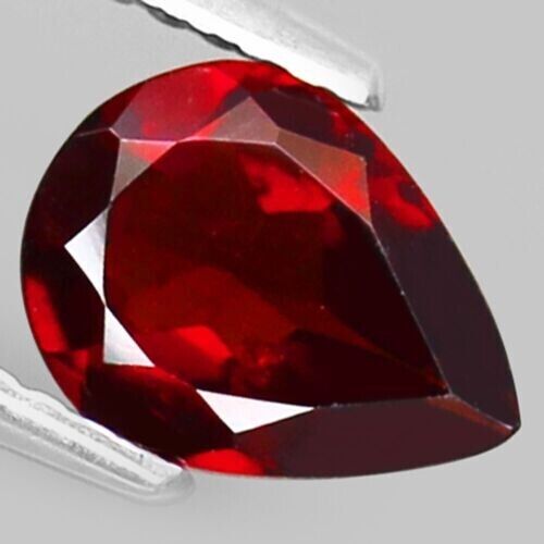 Red Garnet - 12x7mm Pear - Faceted All Natural Earth Mined - Cut and Polished - Calibrated Gemstone