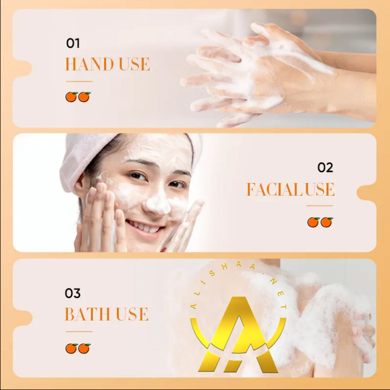 Alishaa's Brightening Whitening Handmade Deep Cleansing Vitamin C soap for Face Body Skin for Kids/Teens