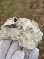 Certified Large 630 ct Aquamarine on Quartz–Mica Matrix with Black Tourmaline – Natural Pakistan Pegmatite Specimen - Image 3