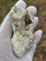 Certified Large 630 ct Aquamarine on Quartz–Mica Matrix with Black Tourmaline – Natural Pakistan Pegmatite Specimen - Image 11