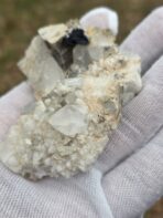 Certified Large 630 ct Aquamarine on Quartz–Mica Matrix with Black Tourmaline – Natural Pakistan Pegmatite Specimen - Image 12