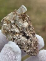 Certified Sparkling Aquamarine Crystal on Muscovite Matrix – 133.85 ct Himalayan Gemstone Specimen from Pakistan