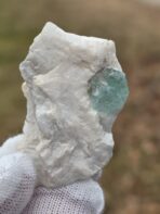 Certified 156.25 ct Natural Aquamarine Crystal on Albite Matrix – Pakistan Pegmatite Mineral Specimen - Image 7