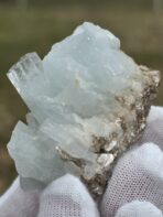 Brilliant 346.50ct Aquamarine Crystal Cluster on Muscovite & Feldspar Matrix – Pakistan Mineral Specimen - Image 4