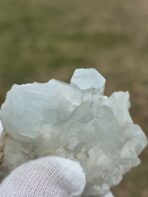 Brilliant 346.50ct Aquamarine Crystal Cluster on Muscovite & Feldspar Matrix – Pakistan Mineral Specimen - Image 6