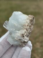 Brilliant 346.50ct Aquamarine Crystal Cluster on Muscovite & Feldspar Matrix – Pakistan Mineral Specimen - Image 9