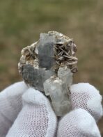 Certified Rare Multi-Crystal Aquamarine Cluster on Muscovite Rosettes – 93.15 ct Pakistan Pegmatite Gem Specimen - Image 3