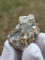 Certified Rare Multi-Crystal Aquamarine Cluster on Muscovite Rosettes – 93.15 ct Pakistan Pegmatite Gem Specimen - Image 5