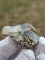 Certified Rare Multi-Crystal Aquamarine Cluster on Muscovite Rosettes – 93.15 ct Pakistan Pegmatite Gem Specimen - Image 6