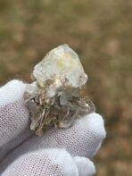 Certified 35.65ct Aquamarine Crystal with Mica Matrix – Natural Pakistan Pegmatite Mineral Specimen